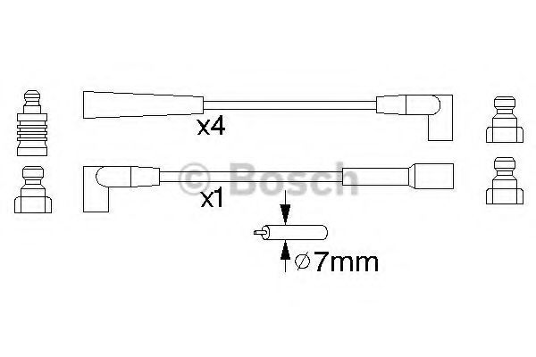 BOSCH 0 986 356 886 Комплект проводов зажигания 08 1994 для OPEL CORSA A (Опель Cорса а) BOSCH 0 986 356 886 Комплект проводов зажигания 08 1994 для OPEL CORSA A (Опель Cорса а)