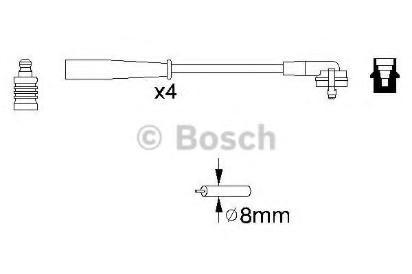 BOSCH 0 986 356 887 Комплект проводов зажигания 08 1990 для FORD ORION III (Форд Орион 3) BOSCH 0 986 356 887 Комплект проводов зажигания 08 1990 для FORD ORION III (Форд Орион 3)