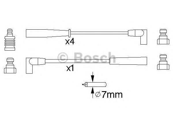 BOSCH 0 986 356 888 Комплект проводов зажигания Исполнение соединения SAE для RENAULT LUTECIA I (Рено Лутэcиа и) BOSCH 0 986 356 888 Комплект проводов зажигания Исполнение соединения SAE для RENAULT LUTECIA I (Рено Лутэcиа и)