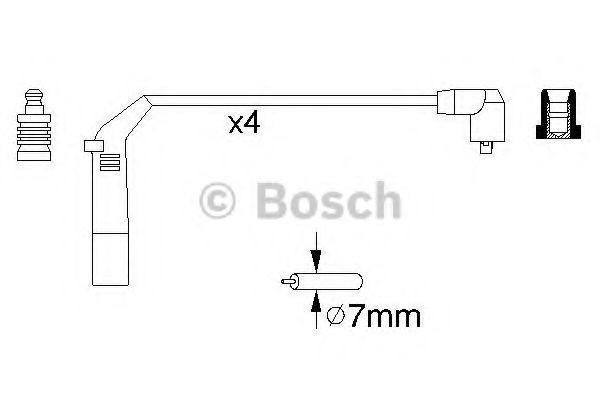 BOSCH 0 986 356 898 Комплект проводов зажигания 07 2000 для HYUNDAI EXCEL (Хендай Эxcэл) BOSCH 0 986 356 898 Комплект проводов зажигания 07 2000 для HYUNDAI EXCEL (Хендай Эxcэл)
