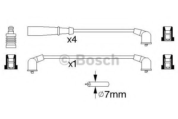 BOSCH 0 986 356 921 Комплект проводов зажигания 07 1985 для TOYOTA CELICA (Тойота/тоета Cэлиcа) BOSCH 0 986 356 921 Комплект проводов зажигания 07 1985 для TOYOTA CELICA (Тойота/тоета Cэлиcа)