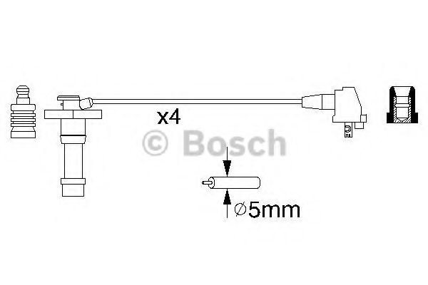 BOSCH 0 986 356 928 Комплект проводов зажигания для TOYOTA CARINA E (Тойота/тоета Карина е) BOSCH 0 986 356 928 Комплект проводов зажигания для TOYOTA CARINA E (Тойота/тоета Карина е)
