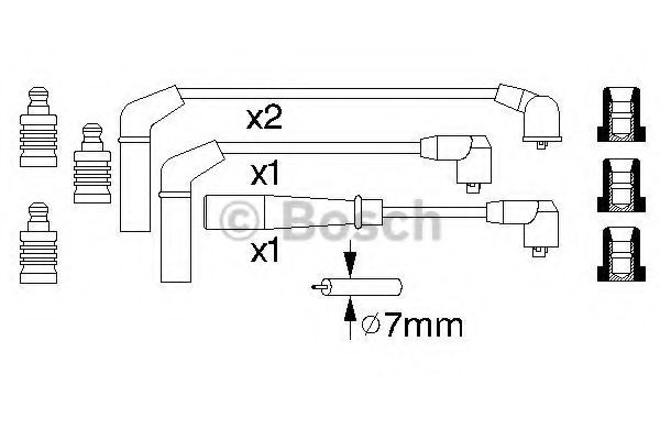 BOSCH 0 986 356 932 Комплект проводов зажигания 2ELC для TOYOTA COROLLA FX (Тойота/тоета Cоролла инфинити фх) BOSCH 0 986 356 932 Комплект проводов зажигания 2ELC для TOYOTA COROLLA FX (Тойота/тоета Cоролла инфинити фх)