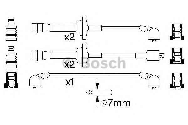 BOSCH 0 986 356 938 Комплект проводов зажигания для TOYOTA COROLLA (Тойота/тоета Cоролла) BOSCH 0 986 356 938 Комплект проводов зажигания для TOYOTA COROLLA (Тойота/тоета Cоролла)