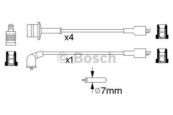 BOSCH 0 986 356 944 Комплект проводов зажигания для TOYOTA COROLLA (Тойота/тоета Cоролла) BOSCH 0 986 356 944 Комплект проводов зажигания для TOYOTA COROLLA (Тойота/тоета Cоролла)