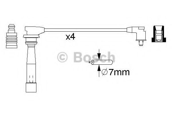 BOSCH 0 986 356 970 Комплект проводов зажигания для HYUNDAI ELANTRA II (Хендай Элантра 2) BOSCH 0 986 356 970 Комплект проводов зажигания для HYUNDAI ELANTRA II (Хендай Элантра 2)