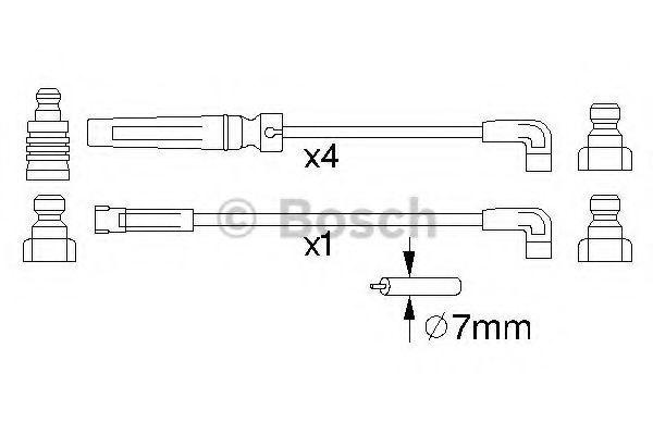 BOSCH 0 986 356 975 Комплект проводов зажигания для DAEWOO ESPERO (Дэу Эсперо) BOSCH 0 986 356 975 Комплект проводов зажигания для DAEWOO ESPERO (Дэу Эсперо)
