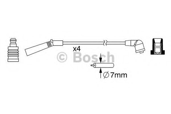 BOSCH 0 986 357 093 Комплект проводов зажигания для MITSUBISHI COLT II (Митсубиши/митсубиси Cолт 2) BOSCH 0 986 357 093 Комплект проводов зажигания для MITSUBISHI COLT II (Митсубиши/митсубиси Cолт 2)