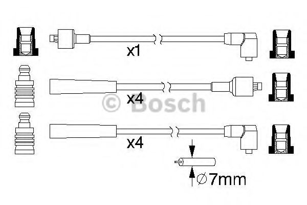 BOSCH 0 986 357 104 Комплект проводов зажигания для LAND ROVER DEFENDER (Ленд ровер/лэнд ровер Дэфэндэр) BOSCH 0 986 357 104 Комплект проводов зажигания для LAND ROVER DEFENDER (Ленд ровер/лэнд ровер Дэфэндэр)