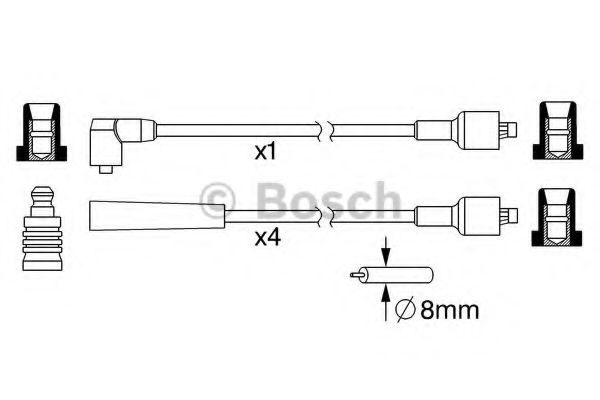 BOSCH 0 986 357 114 Комплект проводов зажигания EZ1 для HONDA ACCORD II (Хонда Аccорд 2) BOSCH 0 986 357 114 Комплект проводов зажигания EZ1 для HONDA ACCORD II (Хонда Аccорд 2)