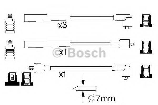 BOSCH 0 986 357 122 Комплект проводов зажигания для MITSUBISHI GALANT II (Митсубиши/митсубиси Галант 2) BOSCH 0 986 357 122 Комплект проводов зажигания для MITSUBISHI GALANT II (Митсубиши/митсубиси Галант 2)