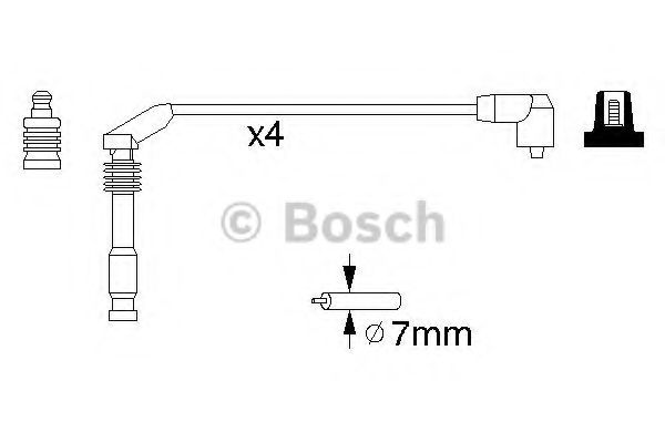 BOSCH 0 986 357 126 Комплект проводов зажигания 08 2003 для OPEL COMBO (Опель Комбо) BOSCH 0 986 357 126 Комплект проводов зажигания 08 2003 для OPEL COMBO (Опель Комбо)