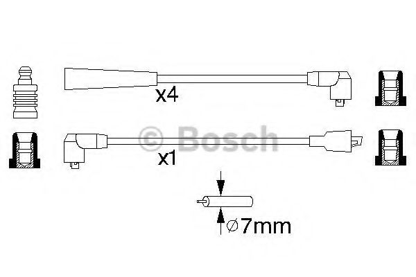 BOSCH 0 986 357 136 Комплект проводов зажигания для PEUGEOT 305 II (Пежо 305 2) BOSCH 0 986 357 136 Комплект проводов зажигания для PEUGEOT 305 II (Пежо 305 2)