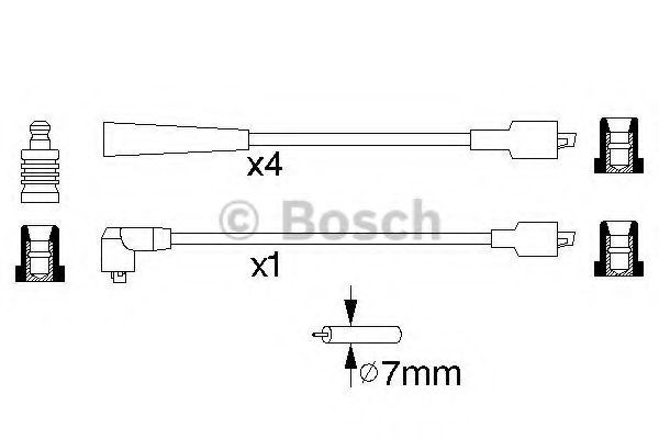 BOSCH 0 986 357 138 Комплект проводов зажигания C1E 726 для RENAULT LE CAR (Рено Лэ cар) BOSCH 0 986 357 138 Комплект проводов зажигания C1E 726 для RENAULT LE CAR (Рено Лэ cар)