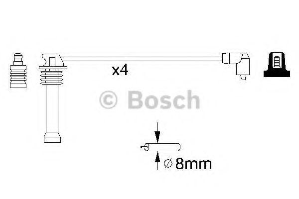 BOSCH 0 986 357 141 Комплект проводов зажигания для FORD MONDEO II (Форд Мондео 2) BOSCH 0 986 357 141 Комплект проводов зажигания для FORD MONDEO II (Форд Мондео 2)