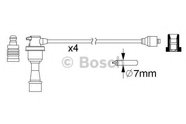 BOSCH 0 986 357 151 Комплект проводов зажигания для MITSUBISHI GALANT IV (Митсубиши/митсубиси Галант иv) BOSCH 0 986 357 151 Комплект проводов зажигания для MITSUBISHI GALANT IV (Митсубиши/митсубиси Галант иv)