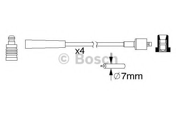 BOSCH 0 986 357 165 Комплект проводов зажигания 06 1998 для MAZDA 323 P V (Мазда 323 пв) BOSCH 0 986 357 165 Комплект проводов зажигания 06 1998 для MAZDA 323 P V (Мазда 323 пв)