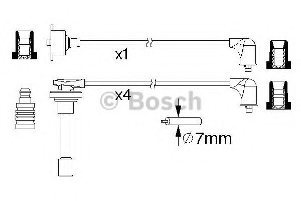 BOSCH 0 986 357 173 Комплект проводов зажигания для HONDA PRELUDE III (Хонда Прэлудэ 3) BOSCH 0 986 357 173 Комплект проводов зажигания для HONDA PRELUDE III (Хонда Прэлудэ 3)
