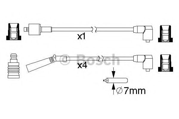 BOSCH 0 986 357 196 Комплект проводов зажигания для MITSUBISHI PAJERO/SHOGUN I (Митсубиши/митсубиси Пажэро/шогун и) BOSCH 0 986 357 196 Комплект проводов зажигания для MITSUBISHI PAJERO/SHOGUN I (Митсубиши/митсубиси Пажэро/шогун и)