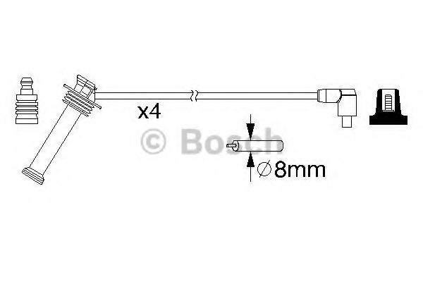 BOSCH 0 986 357 208 Комплект проводов зажигания 03 2007 для FORD FOCUS II (Форд Фокус 2) BOSCH 0 986 357 208 Комплект проводов зажигания 03 2007 для FORD FOCUS II (Форд Фокус 2)