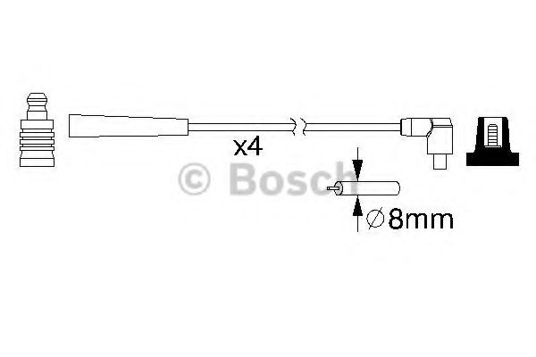 BOSCH 0 986 357 221 Комплект проводов зажигания 10 2002 для FORD KA (Форд Ка) BOSCH 0 986 357 221 Комплект проводов зажигания 10 2002 для FORD KA (Форд Ка)