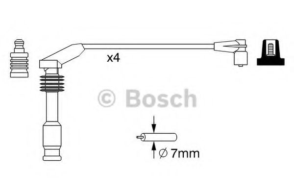 BOSCH 0 986 357 226 Комплект проводов зажигания для OPEL COMBO (Опель Комбо) BOSCH 0 986 357 226 Комплект проводов зажигания для OPEL COMBO (Опель Комбо)