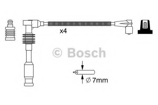 BOSCH 0 986 357 234 Комплект проводов зажигания 08 2002 для OPEL CORSA B STATION WAGON (Опель Корса б статион вагон) BOSCH 0 986 357 234 Комплект проводов зажигания 08 2002 для OPEL CORSA B STATION WAGON (Опель Корса б статион вагон)