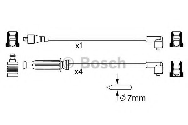 BOSCH 0 986 357 236 Комплект проводов зажигания для NISSAN NAVARA III (Ниссан Наvара 3) BOSCH 0 986 357 236 Комплект проводов зажигания для NISSAN NAVARA III (Ниссан Наvара 3)