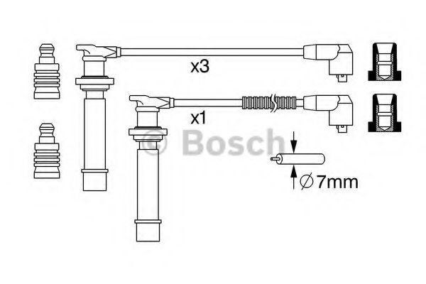BOSCH 0 986 357 239 Комплект проводов зажигания 01 2003 для NISSAN (Ниссан) BOSCH 0 986 357 239 Комплект проводов зажигания 01 2003 для NISSAN (Ниссан)