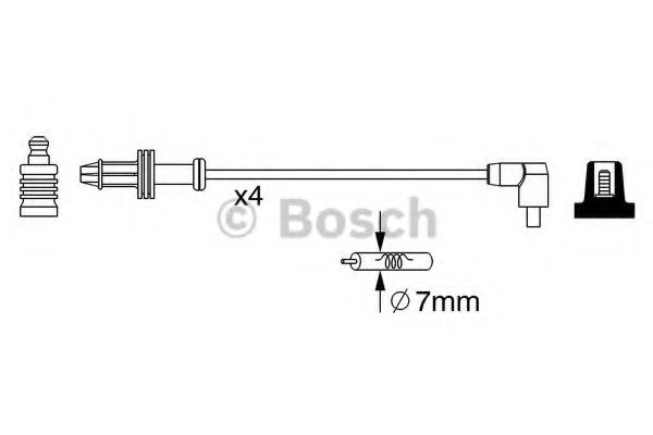 BOSCH 0 986 357 240 Комплект проводов зажигания с сопротивлением для PEUGEOT 309 II (Пежо 309 2) BOSCH 0 986 357 240 Комплект проводов зажигания с сопротивлением для PEUGEOT 309 II (Пежо 309 2)