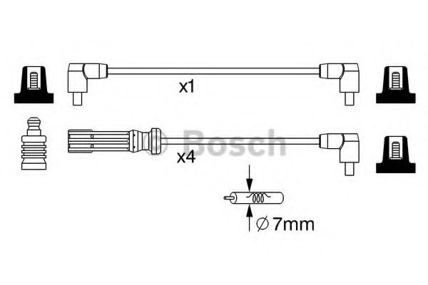 BOSCH 0 986 357 244 Комплект проводов зажигания для VOLVO 960 (Вольво 960) BOSCH 0 986 357 244 Комплект проводов зажигания для VOLVO 960 (Вольво 960)