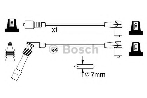 BOSCH 0 986 357 247 Комплект проводов зажигания для OPEL COMBO (Опель Комбо) BOSCH 0 986 357 247 Комплект проводов зажигания для OPEL COMBO (Опель Комбо)