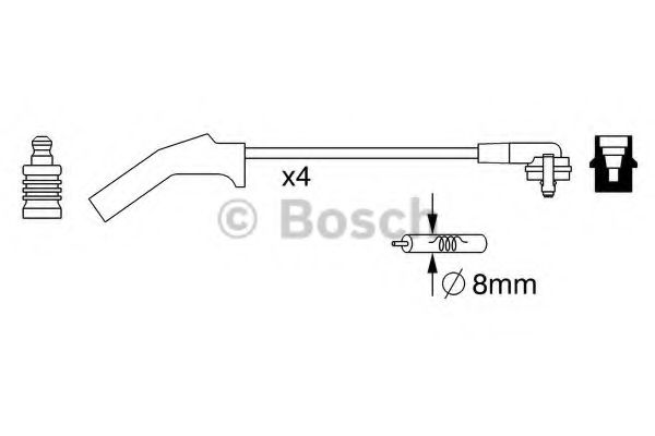 BOSCH 0 986 357 257 Комплект проводов зажигания для FORD KA (Форд Ка) BOSCH 0 986 357 257 Комплект проводов зажигания для FORD KA (Форд Ка)