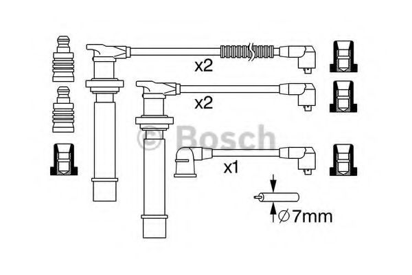 BOSCH 0 986 357 274 Комплект проводов зажигания для NISSAN PRIMERA (Ниссан Примера) BOSCH 0 986 357 274 Комплект проводов зажигания для NISSAN PRIMERA (Ниссан Примера)