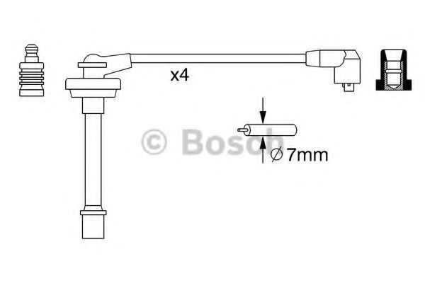 BOSCH 0 986 357 278 Комплект проводов зажигания 07 2000 для NISSAN MICRA II (Ниссан Микра 2) BOSCH 0 986 357 278 Комплект проводов зажигания 07 2000 для NISSAN MICRA II (Ниссан Микра 2)