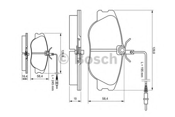 BOSCH 0 986 424 033 Тормозные колодки для CITROËN DISPATCH (CитроËн Диспатч) BOSCH 0 986 424 033 Тормозные колодки для CITROËN DISPATCH (CитроËн Диспатч)