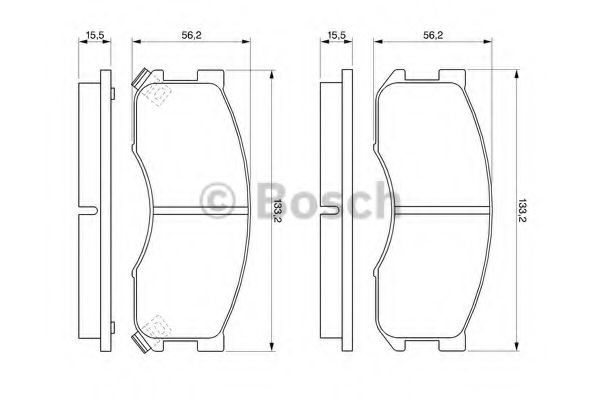 BOSCH 0 986 424 202 Тормозные колодки для MAZDA 626 III (Мазда 626 3) BOSCH 0 986 424 202 Тормозные колодки для MAZDA 626 III (Мазда 626 3)