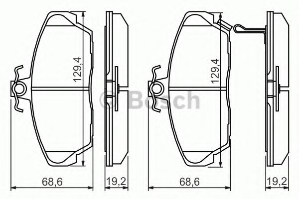 BOSCH 0 986 424 214 Тормозные колодки для ROVER 400 (Ровер 400) BOSCH 0 986 424 214 Тормозные колодки для ROVER 400 (Ровер 400)