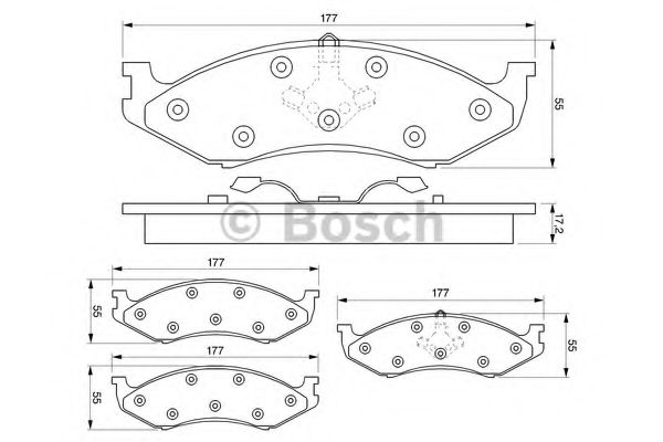 BOSCH 0 986 424 284 Тормозные колодки для JEEP CHEROKEE (Джип Чироки) BOSCH 0 986 424 284 Тормозные колодки для JEEP CHEROKEE (Джип Чироки)