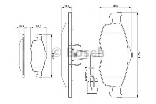 BOSCH 0 986 424 359 Тормозные колодки для FORD MONDEO (Форд Мондэо) BOSCH 0 986 424 359 Тормозные колодки для FORD MONDEO (Форд Мондэо)