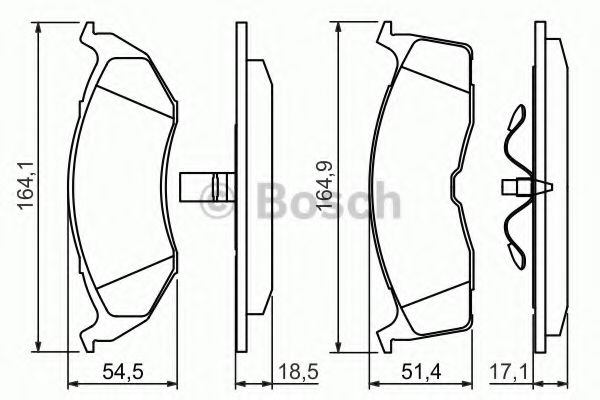 BOSCH 0 986 424 363 Тормозные колодки для DODGE CARAVAN (Додж Караван) BOSCH 0 986 424 363 Тормозные колодки для DODGE CARAVAN (Додж Караван)