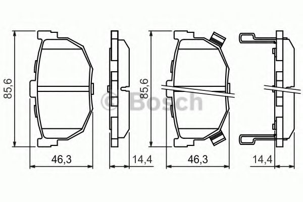 BOSCH 0 986 424 418 Тормозные колодки для KIA FORTE II (Киа Фортэ 2) BOSCH 0 986 424 418 Тормозные колодки для KIA FORTE II (Киа Фортэ 2)