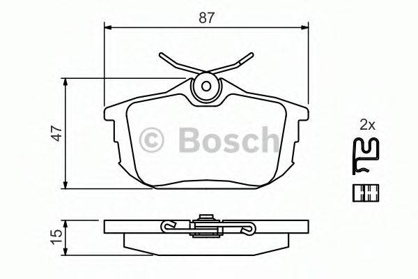 BOSCH 0 986 424 427 Тормозные колодки для PROTON WAJA (Протон Важа) BOSCH 0 986 424 427 Тормозные колодки для PROTON WAJA (Протон Важа)