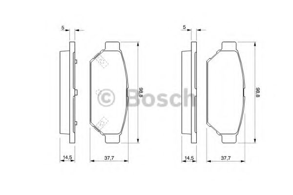 BOSCH 0 986 424 464 Тормозные колодки для MITSUBISHI MIRAGE (Митсубиши/митсубиси Мирагэ) BOSCH 0 986 424 464 Тормозные колодки для MITSUBISHI MIRAGE (Митсубиши/митсубиси Мирагэ)
