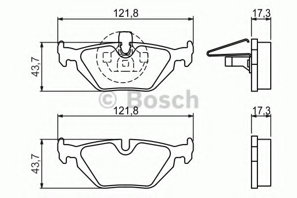 BOSCH 0 986 424 484 Тормозные колодки для BMW (Бмв) BOSCH 0 986 424 484 Тормозные колодки для BMW (Бмв)