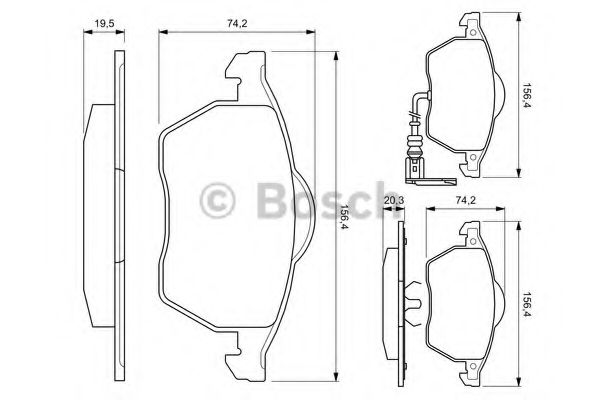 BOSCH 0 986 494 018 Тормозные колодки для AUDI TT (Ауди Тт) BOSCH 0 986 494 018 Тормозные колодки для AUDI TT (Ауди Тт)