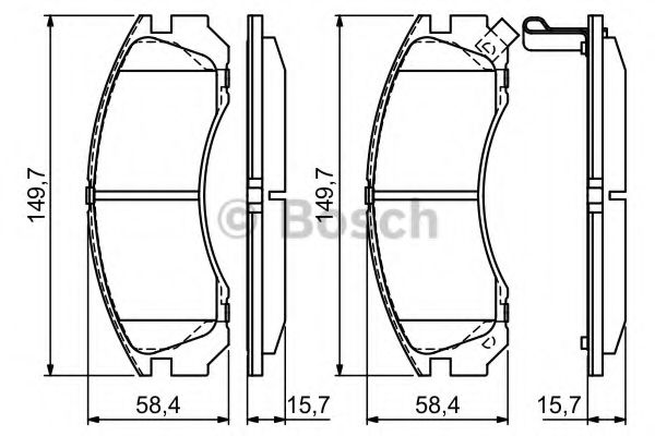 BOSCH 0 986 424 523 Тормозные колодки для MITSUBISHI SIGMA (Митсубиши/митсубиси Сигма) BOSCH 0 986 424 523 Тормозные колодки для MITSUBISHI SIGMA (Митсубиши/митсубиси Сигма)