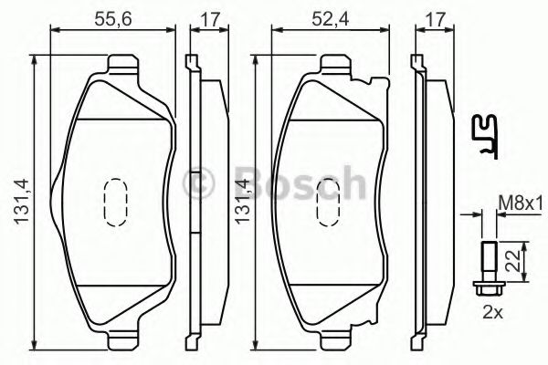 BOSCH 0 986 424 527 Тормозные колодки для OPEL VITA C (Опель Vита c) BOSCH 0 986 424 527 Тормозные колодки для OPEL VITA C (Опель Vита c)