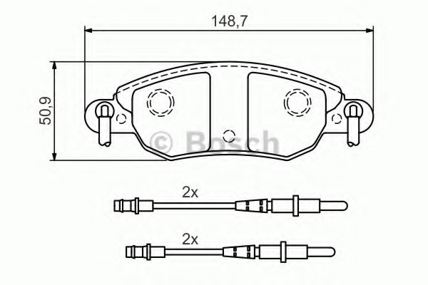BOSCH 0 986 424 598 Тормозные колодки для CITROËN C5 II (CитроËн С5 2) BOSCH 0 986 424 598 Тормозные колодки для CITROËN C5 II (CитроËн С5 2)