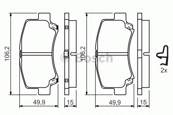 BOSCH 0 986 424 626 Тормозные колодки для CHERY FACE (Чери Фаcэ) BOSCH 0 986 424 626 Тормозные колодки для CHERY FACE (Чери Фаcэ)